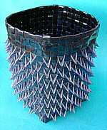 Porcupine Quill Basket, Plaited and quilled 16mm movie film